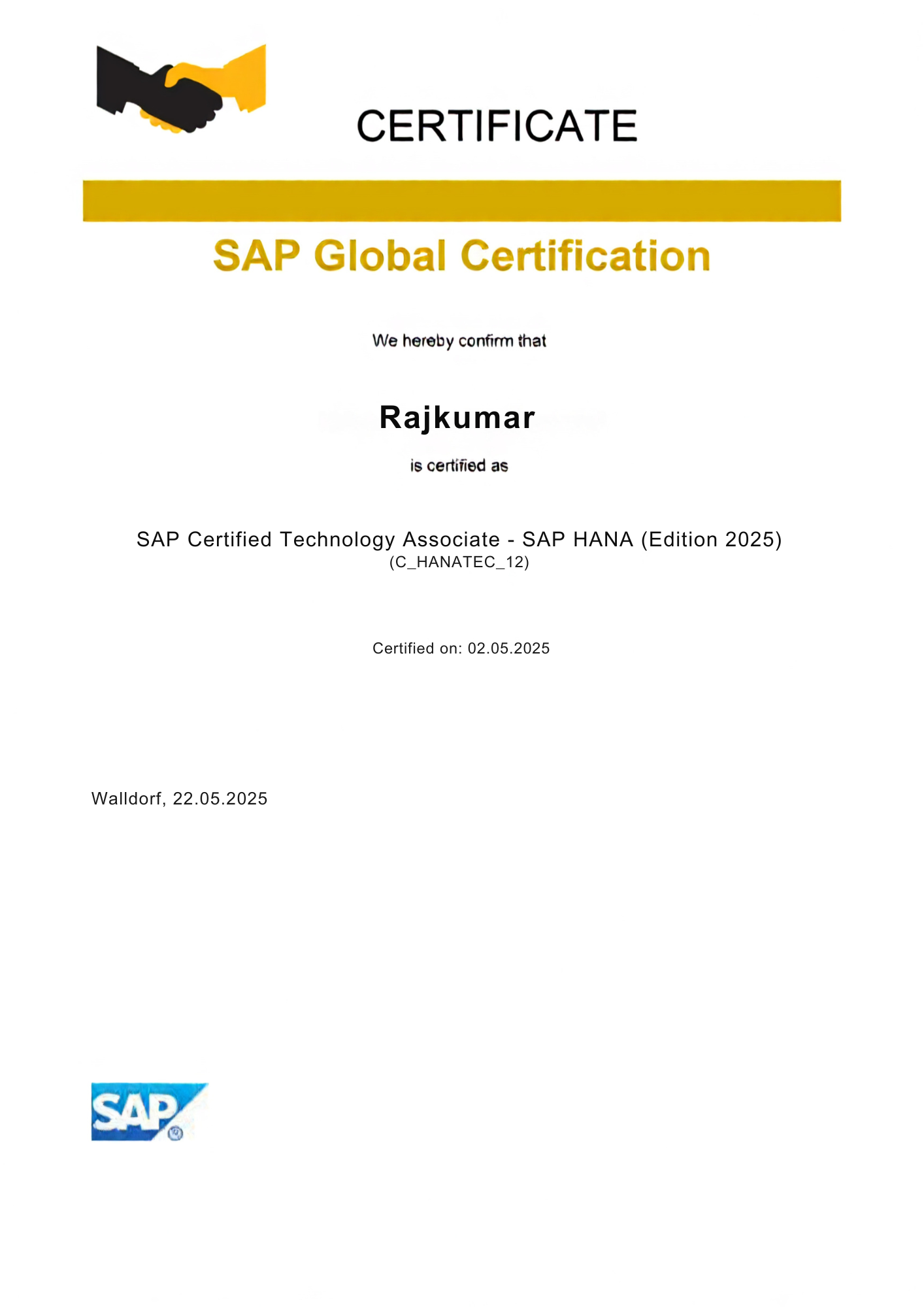 SAP Certification sample